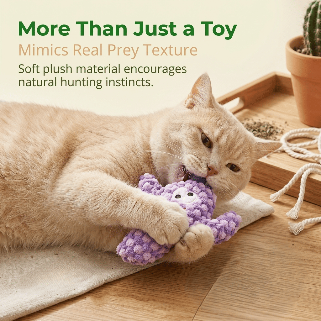 🎁Last Day Promotion 49% OFF🔥5pcHandmade Soft Cactus Kitten Chew Toys with Natural Catnip
