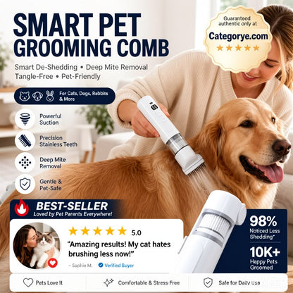 ⏰LIMITED TIME PRICE🔥Electric Pet Grooming Comb🐕Keep your furry friends away from mites, fleas and tangled fur!