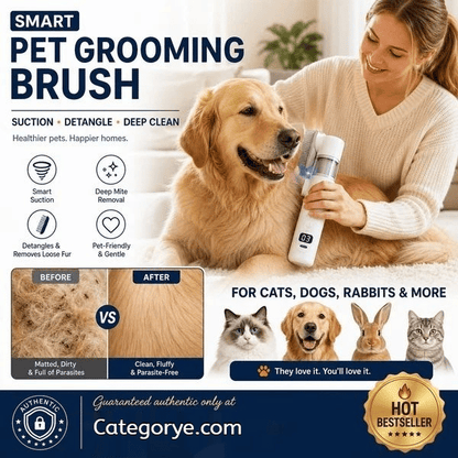 ⏰LIMITED TIME PRICE🔥Electric Pet Grooming Comb🐕Keep your furry friends away from mites, fleas and tangled fur!