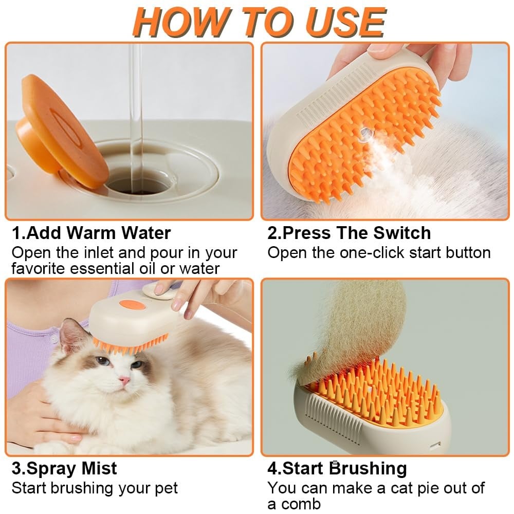 🔥Last Day 49% OFF✨Pet Steam Brush