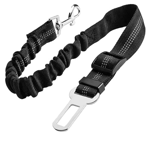 2-Pack Pet Dog & Cat Seat Belts for Cars, Adjustable Safety Leash/Harness Compatible with Vehicle Headrests
