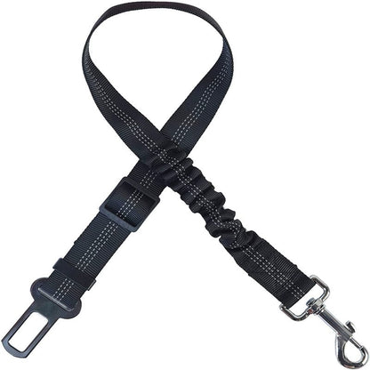 2-Pack Pet Dog & Cat Seat Belts for Cars, Adjustable Safety Leash/Harness Compatible with Vehicle Headrests