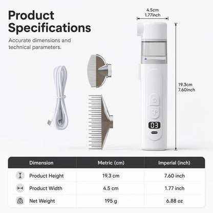 ⏰LIMITED TIME PRICE🔥Electric Pet Grooming Comb🐕Keep your furry friends away from mites, fleas and tangled fur!