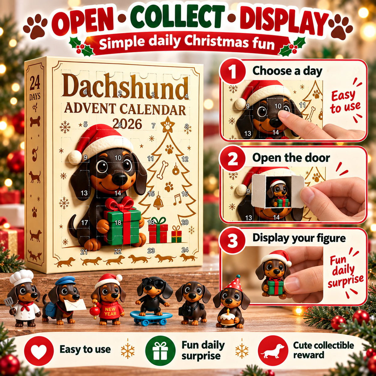 🐶🎄 Dachshund Advent Calendar — Unbox a Cute Pup Surprise Every Day Till Christmas!