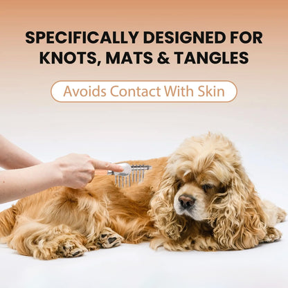 🌹Dog Dematting Brush & Undercoat Rake – Say Goodbye to Tangles, Hello to Smooth Fur! ✨